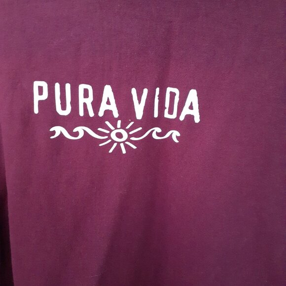 New XL Pura Vida Burgundy Red Pullover Hoodie - Picture 5 of 7